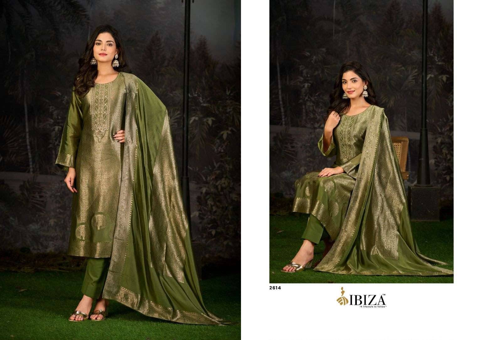 SAKHI VOL 16 By IBIZA 2611 To 2614 Beautiful Festive Suits Stylish Colorful Fancy Casual Wear JACQUARD Digital Print Dresses At Wholesale Price